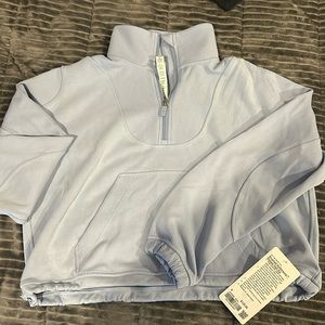 NEW WITH TAGS! Blue Linen Brushed Softstreme Ribbed Zip-Up from Lululemon.